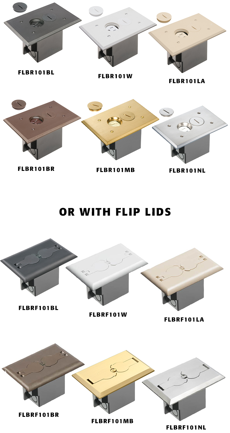 Part Numbers: FLBR101BL,  FLBR101W,  FLBR101LA,  FLBR101BR,  FLBR101MB,  FLBR101NL,  FLBRF101BL, FLBRF101W, FLBRF101LA, FLBRF101BR, FLBRF101NL, and FLBRF101MB  