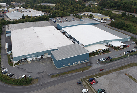 Aerial photo of the two Arlington buildings