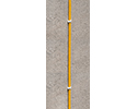 cable strap secures non-metallic cable to concrete wall