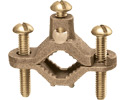 bare wire ground clamp with brass screws