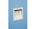 combination power low voltage electrical box installed on wall