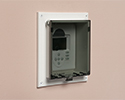 exterior keypad enclosure mounted to wall