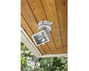 flood light mounted on eaves