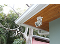 flood light mounted on eaves