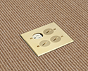 floor box in carpeted floor