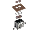 exploded view of components included in adjustable floor box kit