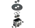 exploded view of components included in adjustable floor box kit