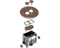 exploded view of components included in adjustable floor box kit