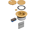 exploded view of components included in in-box cover kit