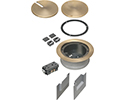 exploded view of components included in floor box recessed cover kit