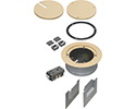 exploded view of components included in floor box cover kit