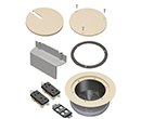 exploded view of components included in floor box cover kit