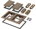 exploded view of components included in floor box cover kit