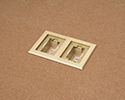 two gang floor box in tiled floor