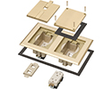 exploded view of two gang floor box cover kit
