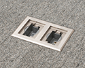 two gang floor box in carpeted floor