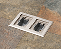 two gang floor box in tiled floor