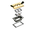 exploded view of components included in floor box trim kit