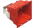 red two gang 4x4 box with steel spring clip
