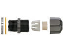 exploded view of components that make up cord connector