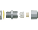 exploded view of components that make up UF connector