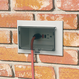 Horizontal one gang exterior INBOX outlet