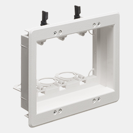 Three gang recessed low voltage mounting bracket