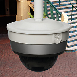 Pole mounted dome security camera