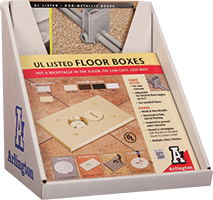 Floor box countertop display